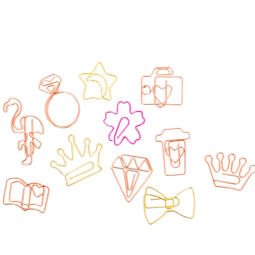 50pcs/lot Kawaii And Cute Planner Tools Metal Mini Clips Photos Stationery Metal Binder Clips