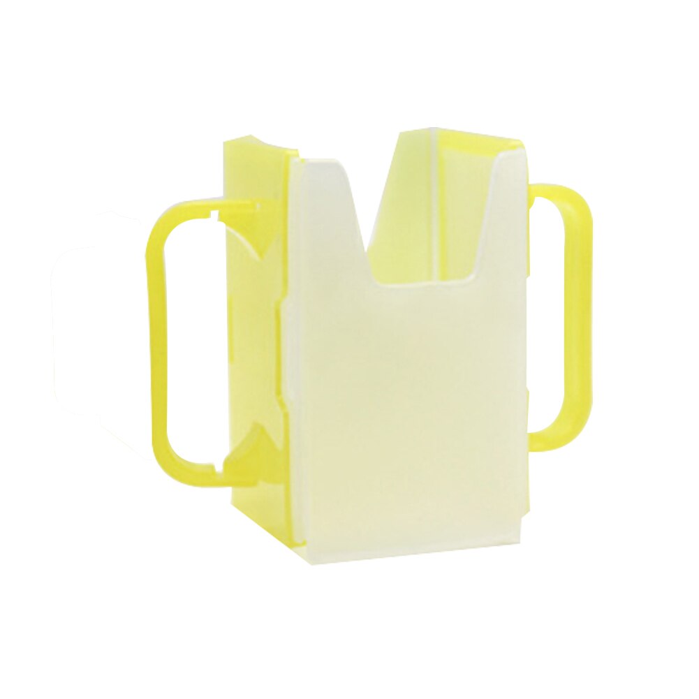 1Pcs Telescopic Baby Toddler Juice Milk Safety Box Bottle Cup Holder with Handles Baby Feeding Supplies Tableware Cup Box: YELLOW