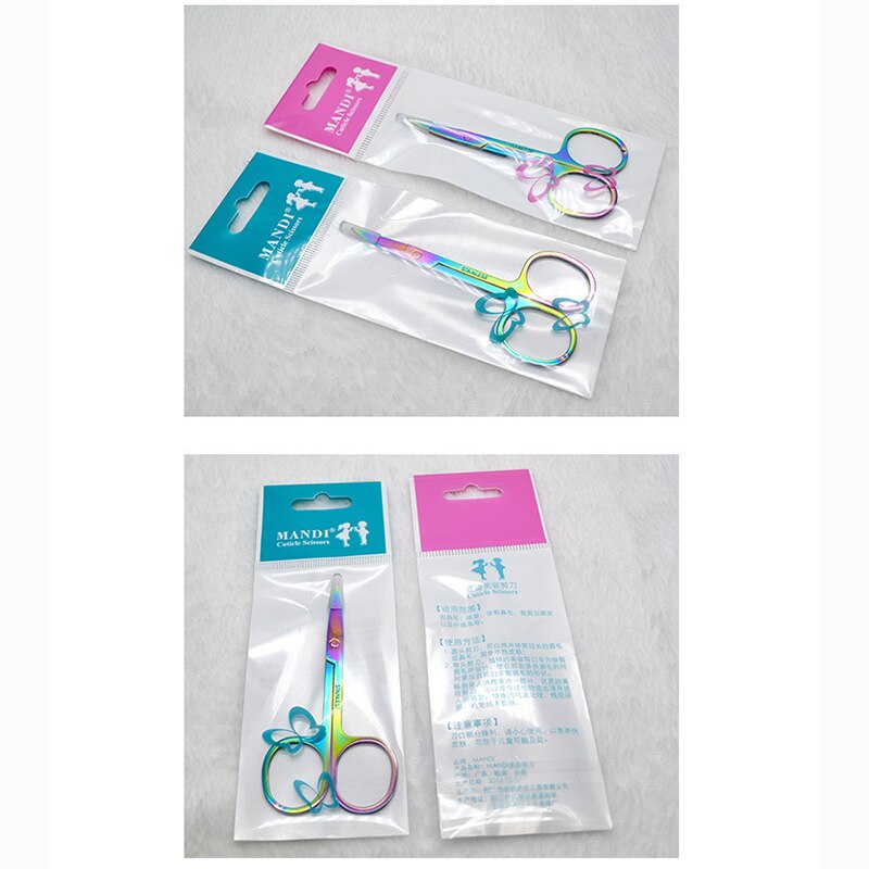 Tijeras de maquillaje de punta afilada de acero inoxidable, pinzas de corte de pelo facial, herramienta de belleza, herramienta de maquillaje de Punta curva