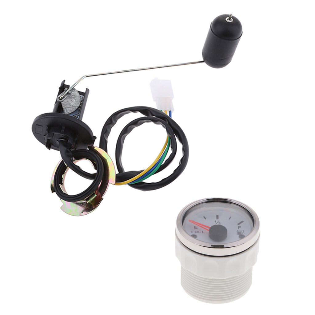 Fuel Level Sender Sending Unit,52mm 2 Inch White Digital Electrical Fuel Level Gauge