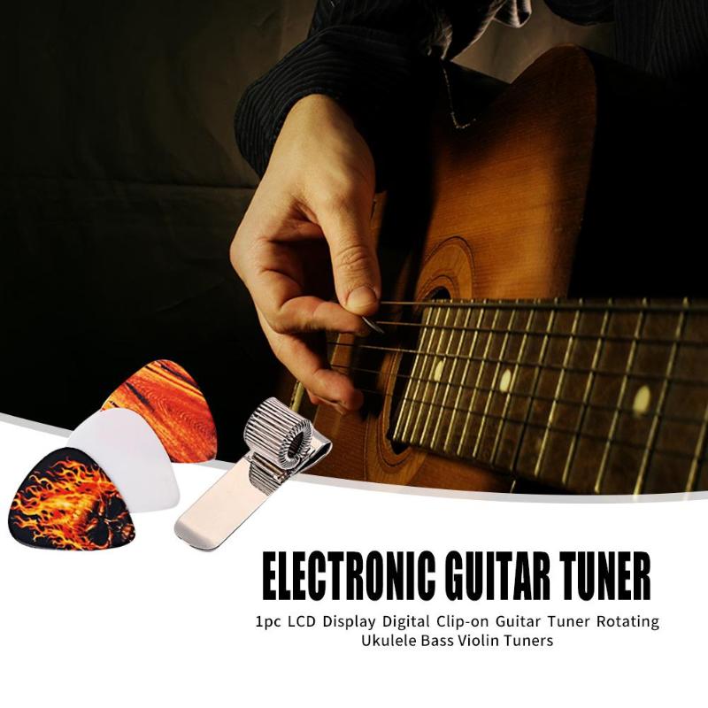 Afinador de Clip de guitarra acústica multiusos de con textura delicada clásica para ukelele, bajo, piezas de violín C/ D