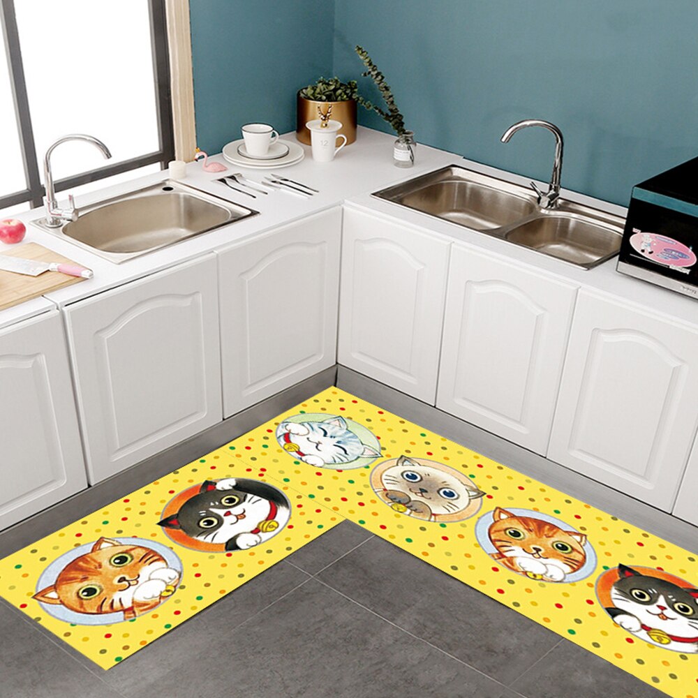 40×60+40×120cm Kitchen Mats Absorb Water, Oil, Anti-skid, Oil-proof And Waterproof: D
