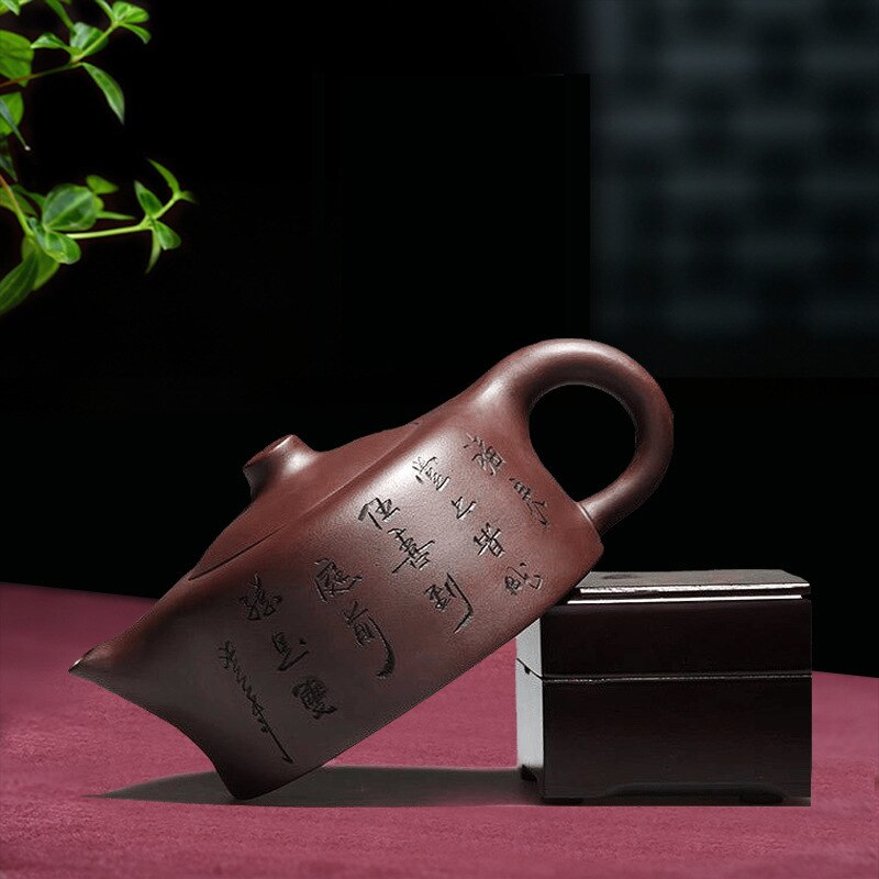 Lila lera yixing tekanna berömda handgjorda kung fu vattenkokare te skickar låda