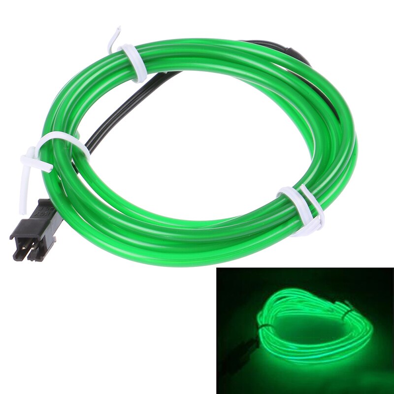 1Pc 1M Glow El Wire Kabel Led Neon Kerst Dance Party Diy Kostuums Lichtgevende: AXHG343-GN
