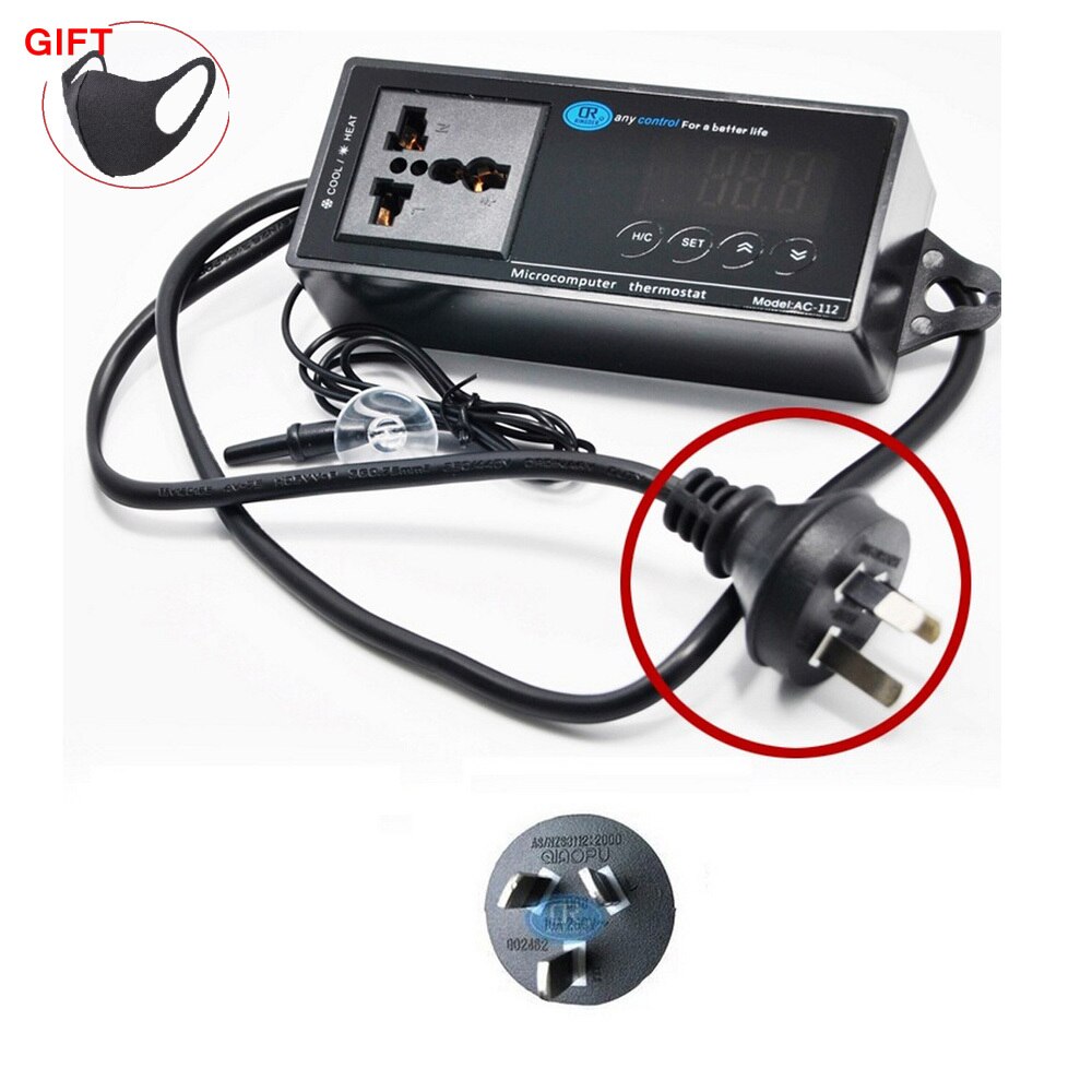 Temperatura w akwarium kontroler cyfrowy termostat inteligentny uniwersalny włącznik/wyłącznik regulator temperatury szklarni: AU wtyczka