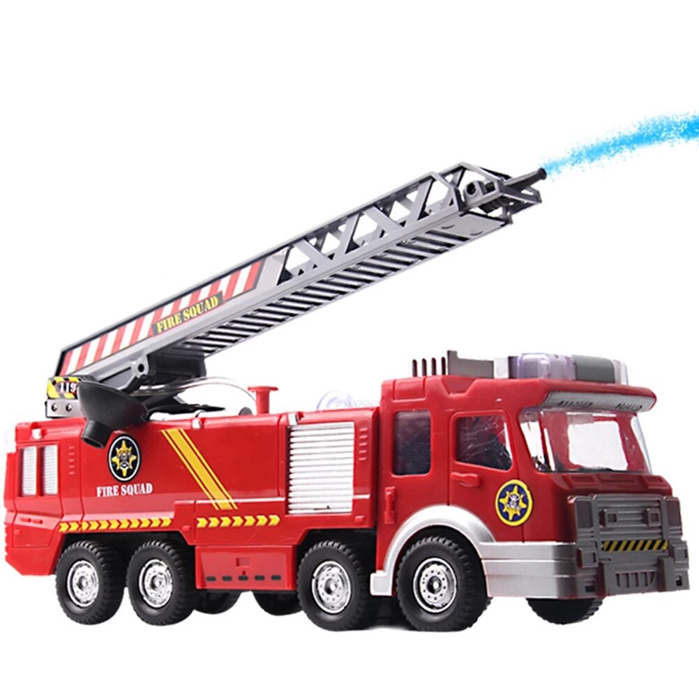 Firetruck Water Spray Truck Fire Engine Educational Toys Nontoxic with Sound and Light Simulation Electric Fire Truck