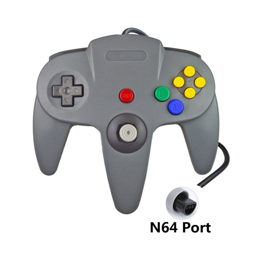 Mando con cable para GameCube, Accesorios para Nintendo N64 para PC, mando de ordenador: N64 Gray