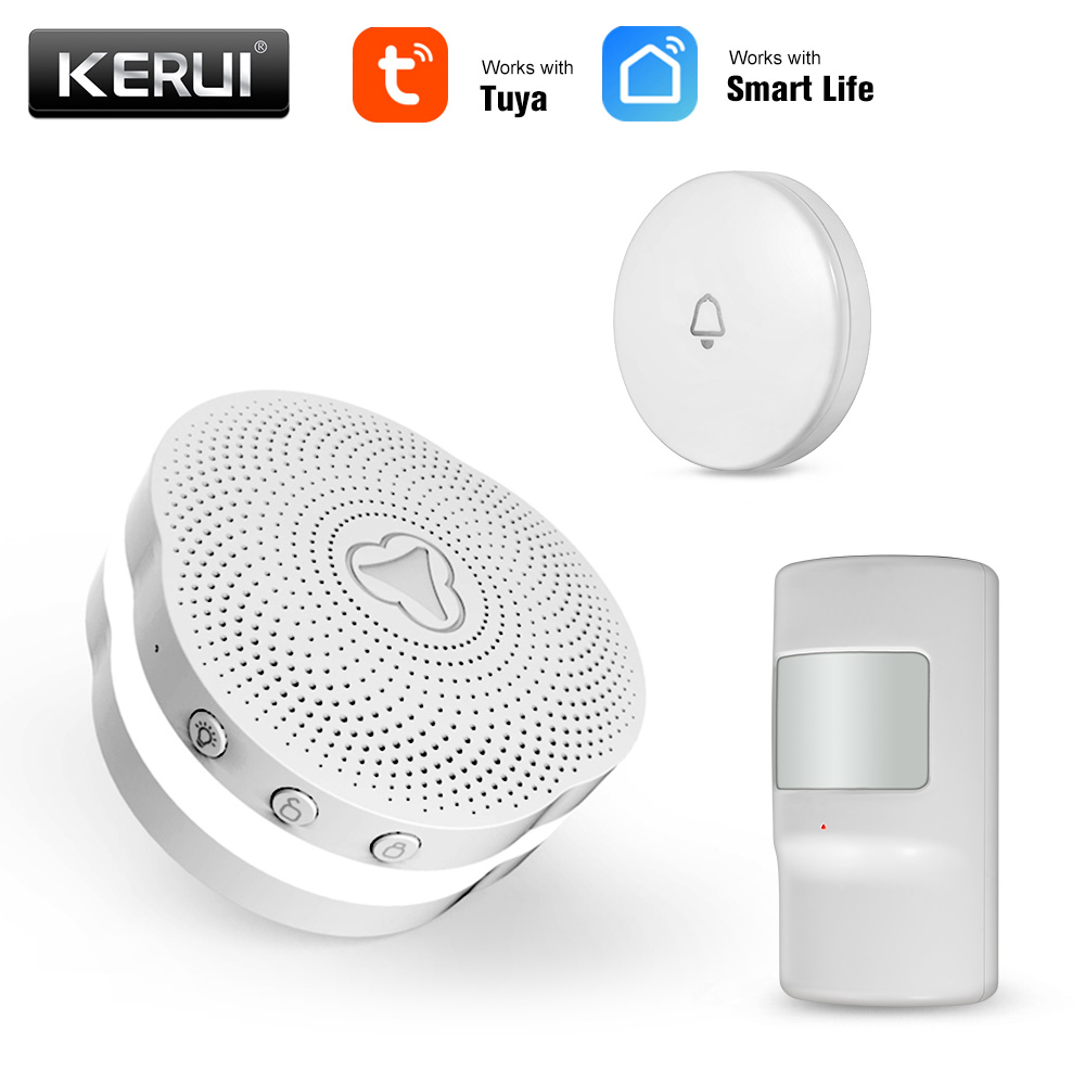 Passerelle multifonctionnelle KERUI Tuya APP système d'alarme sécurité à domicile système d'alarme intelligent fonctionne avec Google Assistant/Alexa contrôle: Package 2