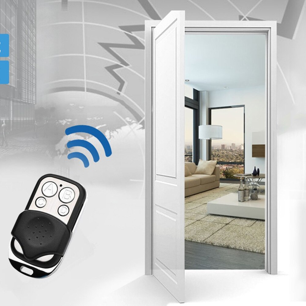 Wireless RF Remote Control Door Key Controller 4 Channel ABCD 433 MHz Electric Gate Garage Learning/Fixed Code