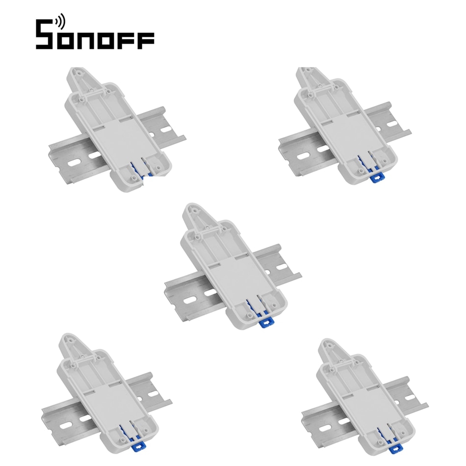 5 pièces SONOFF DR DIN Rail plateau réglable monté Rail support de boîtier Solution pour Sonoff Basic/RF/POW/TH16/TH10/DUAL/G1