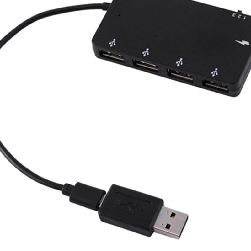 1 Set Micro-USB OTG 4 Ports Hub Power Supply Adapter Cable for Smartphone Tablet High Speed