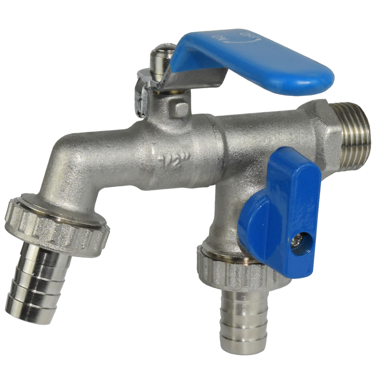 Garden Outdoor Brass Tap Faucet Connector 1/2'' IBC Water Tank Adapter Joint 2-Way 1-Way Irrigation Replacement Hose Ball Valve