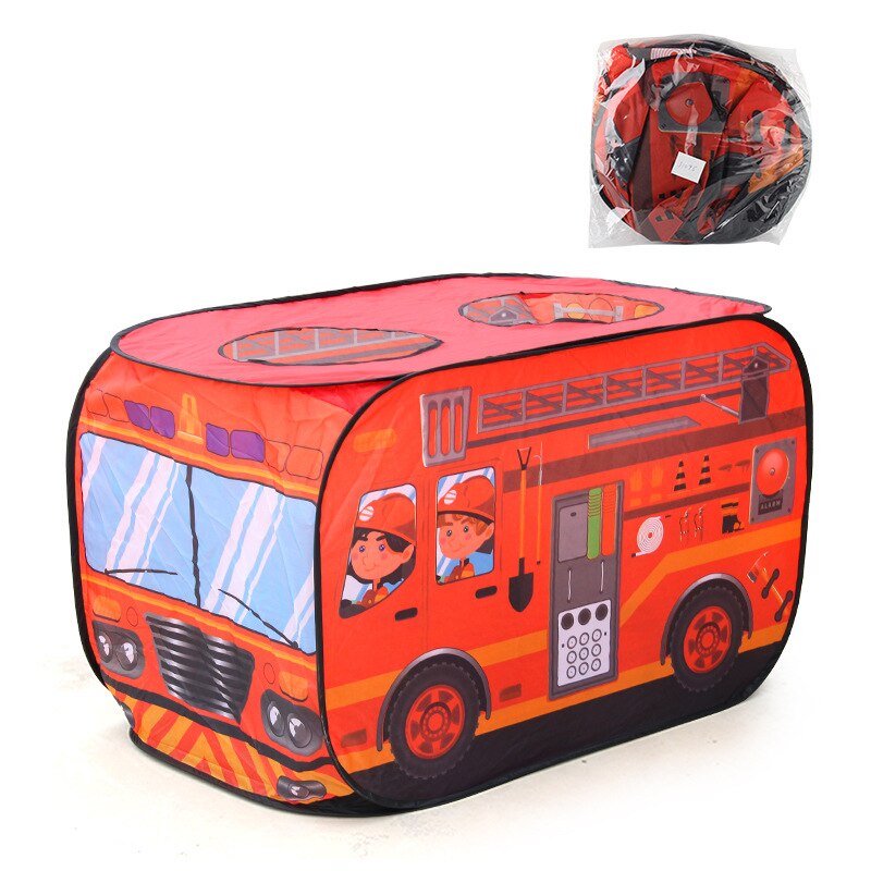 Kinderen Tent Popup Play Tent Speelgoed Outdoor Opvouwbare Speelhuisje Politie Brandweerwagen Auto Kids Game House Bus Indoor: 2