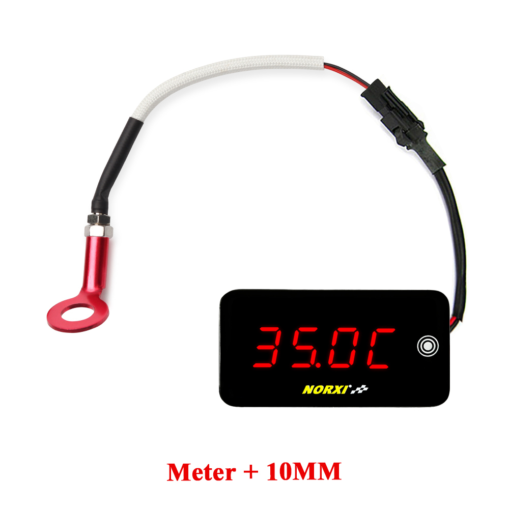 Motos 3 en 1 culata temperatura voltios tiempo ajuste de brillo automático para YAMXHA NMAX pantalla Digital LED medidor cuadrado: Verde militar