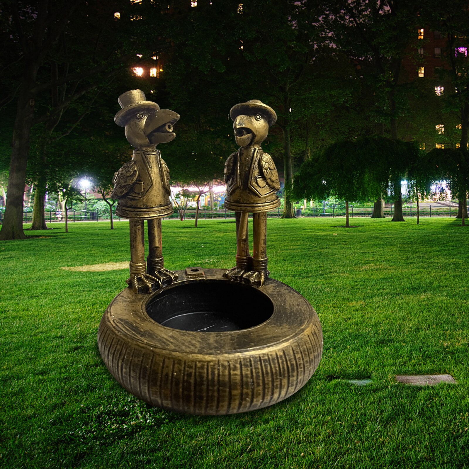 Garden Statue Water Fountains Yard Art Decor Resin Water Sculptures Ornaments for Patio Courtyard Decoration