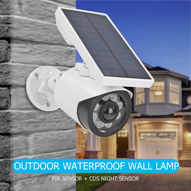 Amygojj Gesimuleerde Solar Camera Lamp Waterdicht Wandlamp Dummy Monitor Met Motion Sensor Smart Home