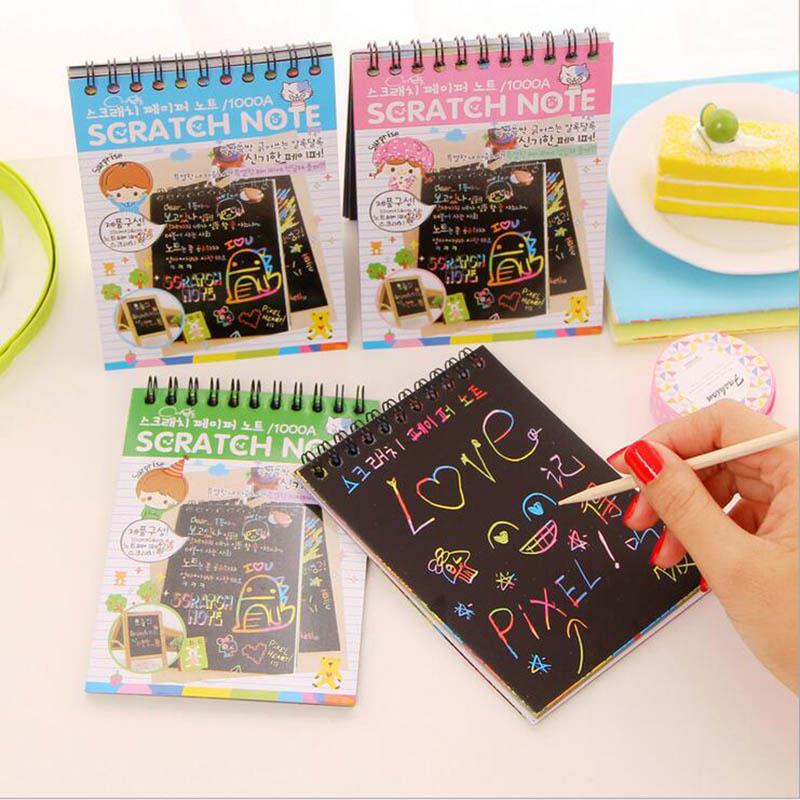 Soft Cover Painting Drawing Graffiti Graffiti Notebook Books Magic Scraping Sketch Books