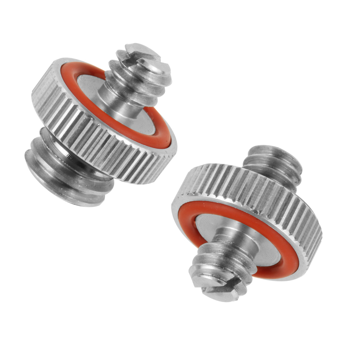Stainless Steel 1/4" Male to 1/4" / 3/8" Male Threaded Adapter 1/4Inch Double Male Screw Adapter Tripod Stand Camera Accessories