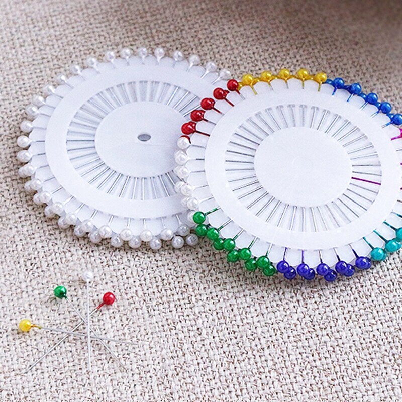 Alfileres de costura para manualidades, Pasadores rectos con cabeza de perla redonda y blanca de colores, 40/120/240/480 Uds.