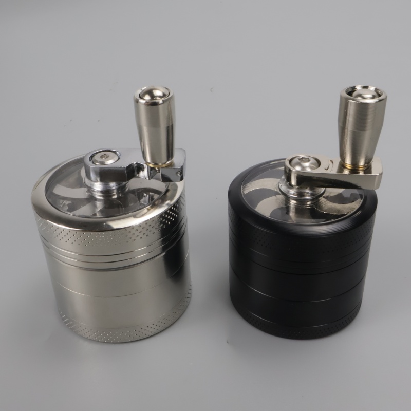 Macinino Manuale a 4 Strati con Manico, Trituratore Portatile per Noci e Spezie Dure come Noce Moscata, Sale Gemma, Pepe, per Cucina