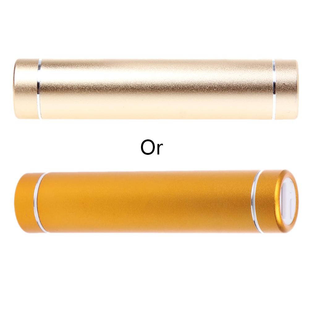 18650 Battery DIY Power Bank Box With LED Flashlight USB Charger For Smart Phone: Gold