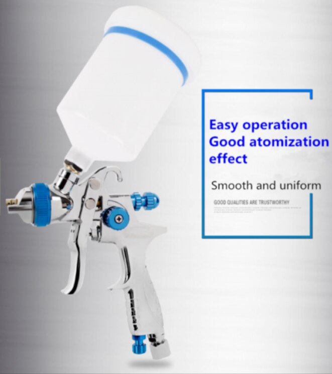 H-827 1.4Mm 600Ml Verf Spuitpistool Zwaartekracht Geavanceerde Verneveling Technologie