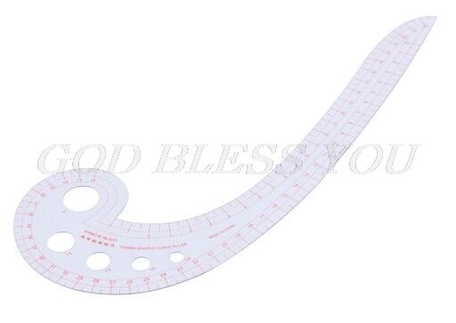 Règle de couture en plastique en forme de virgule, courbe française, tailleur, dessin, outil artisanal, bricolage: Default Title