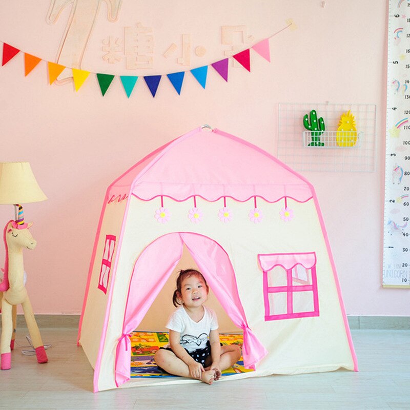 Kids indoor and outdoor castle tent baby princess game house boy girl oversized house folding game house for kids