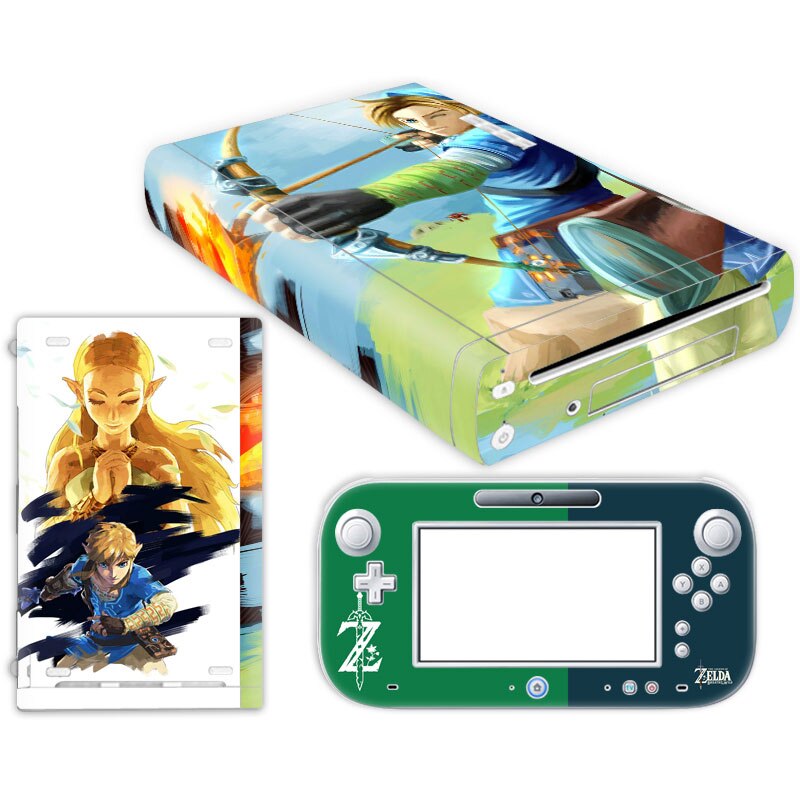 Funda para consola W ii U con controles remotos Skins para pegatina Nintend w ii u para w ii u skin: TN-WiiU-0621