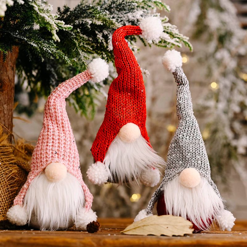 6 Stuks Kerst Zweedse Gnome Santa Bel Ornamenten Hangende Opknoping Speelgoed Xmas Boom Speelgoed Haard Home Party Decoratie