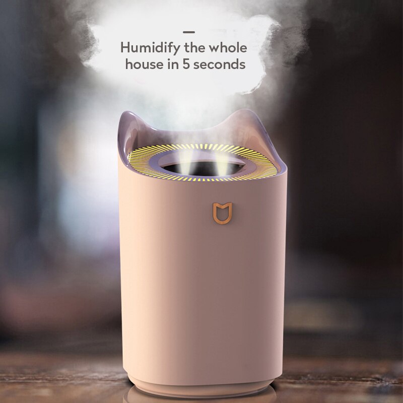 3L Air Humidifier Essential Oil Aroma Diffuser Double Nozzle With Coloful LED Light Ultrasonic Humidifiers Aromatherapy Diffuser