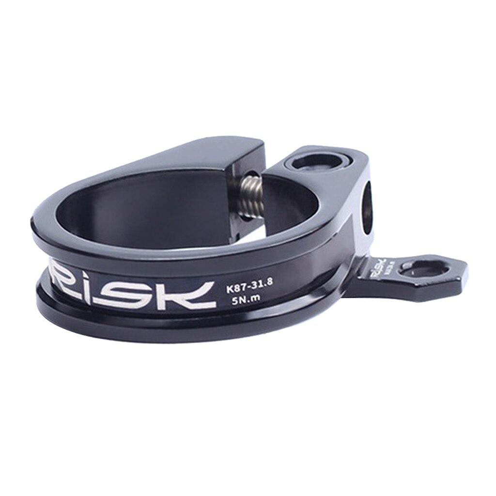 Bike Seatpost 34.9/31.8mm Clamp Fixed Seat Post Clip Cycle Cable Holder Guide: Black 31.8mm