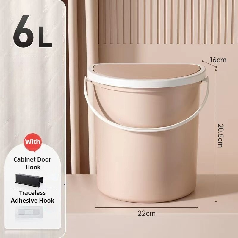 Kosz na śmieci 6L/10L z pokrywą robić kampera, łodzi, przyczepy kempingowej, kampera, wygodny robić montażu na drzwiach, ścianach, kosz na śmieci robić samochodu.: żółty