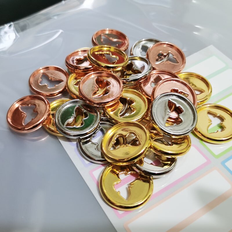 Hebilla de encuadernación con patrón de mariposa, discos de encuadernación de 28MM, agujero de hongo para cuaderno, accesorios de plástico, encuadernación de disco, 24 Uds.