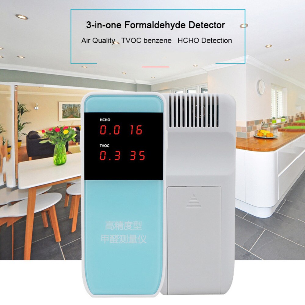 Triple Formaldehyde Benzene TVOC Gas Detector Analyzer Tester Home Air Purification Meter Air Monitor