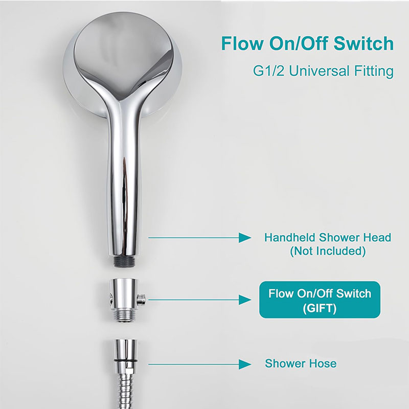 Shower Hose Replacement Handheld Shower Head Hose Attachment with G1/2 Insert Nut Durable Flexible Anti-twist for Bidet Sprayer