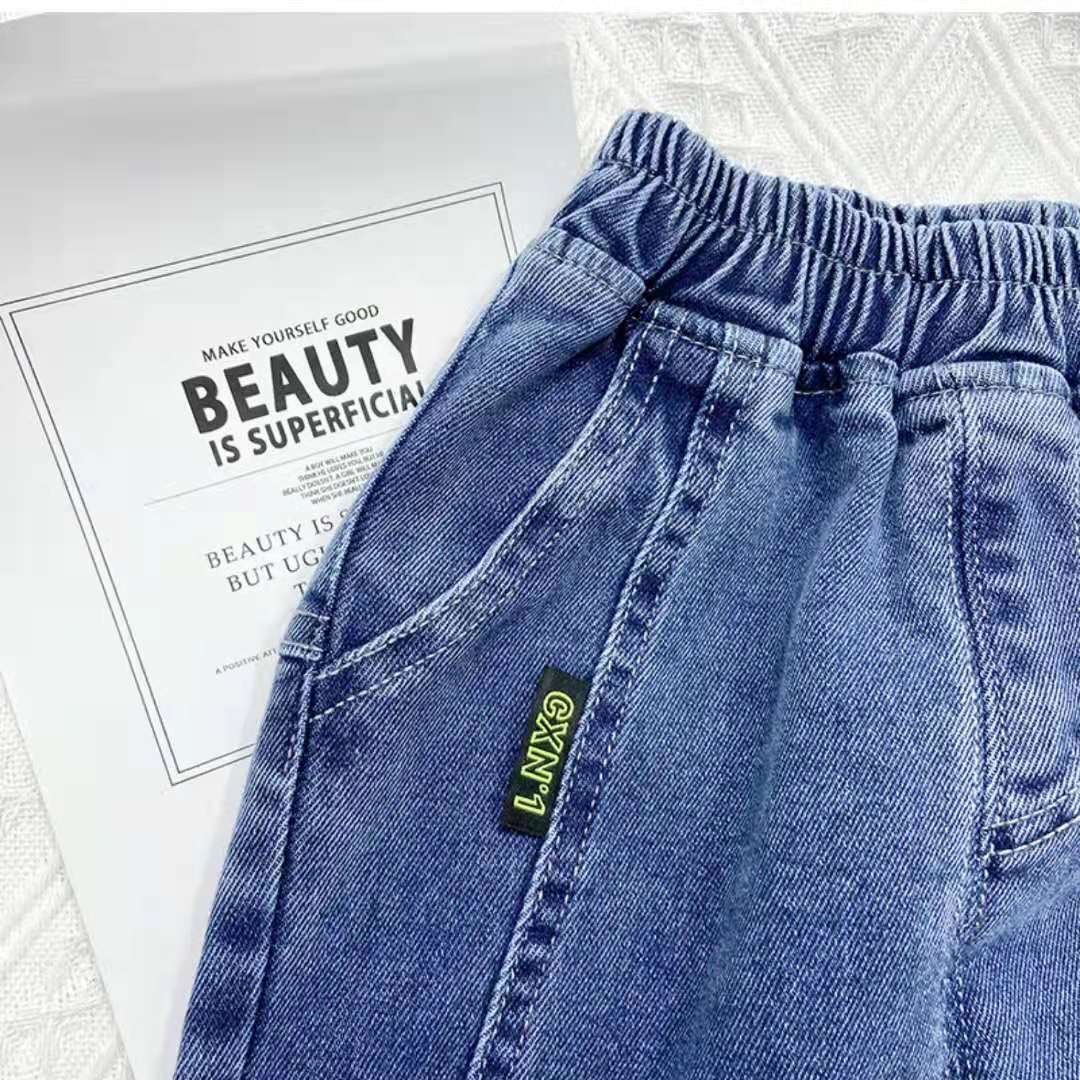 Abbigliamento per bambini ragazzi ragazze Jeans elasticizzati primavera e autunno nuovi pantaloni Casual coreani per bambini pantaloni per bambini pantaloni per neonato