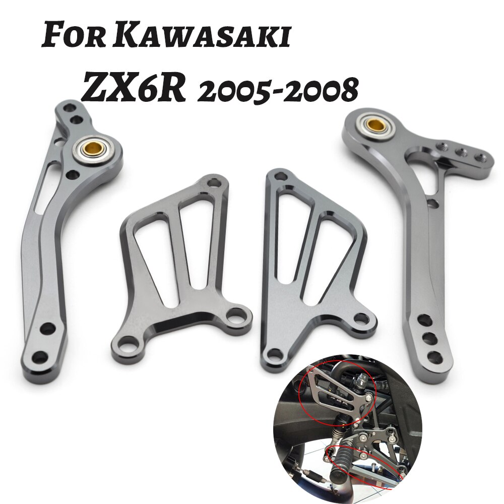 Voor Kawasaki ZX6R Zx 6R ZX-6R 2005 2006 Aluminium Motorcycle Achteren Geplaatste Voetsteun Footpeg Rem Versnellingspook Shifter Lever + Wing