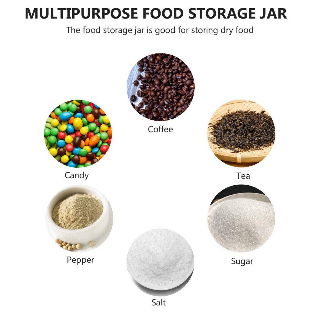 Ceramic Grain Canister Food Kitchen Sealed Storage Container Empty Storage Jar Dried Fruit Jar with Wooden Lid (Red)