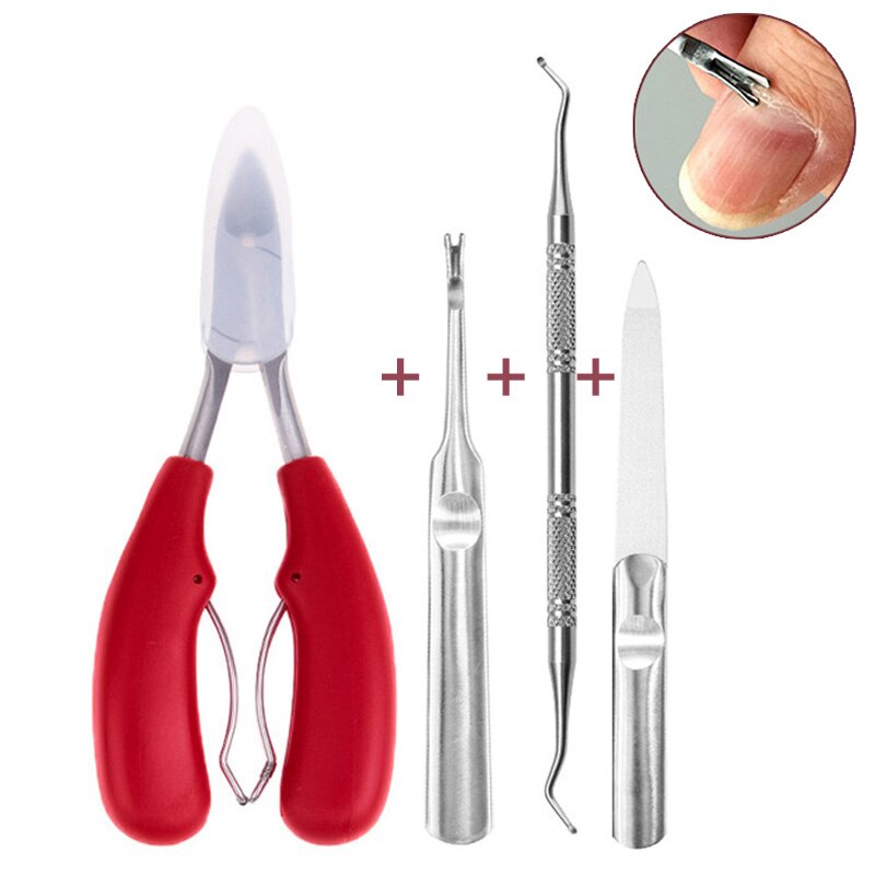 Toe Nail Clipper Cutter Correction Sharp Curved Paronychia Thick Nail Ingrown Dead Skin Pliers Trimming Nipper Pedicure Tool Kit
