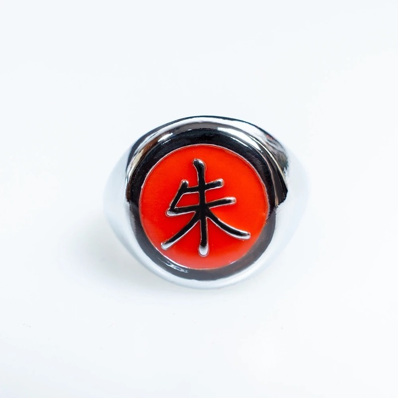 Anillo luminoso de Cosplay de Naruto de Anime japonés, anillo Akatsuki, accesorios de anillo para hombre, accesorios de decoración para dedo, Anillos Akatsuki Itachi