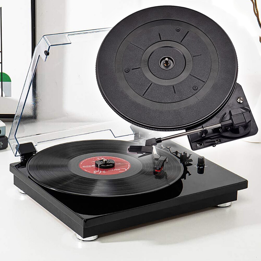 Lecteur de disque vinyle universel LP platine 3 vitesses phonographe Portable disque noir solide et Durable pour votre ancien lecteur de disque