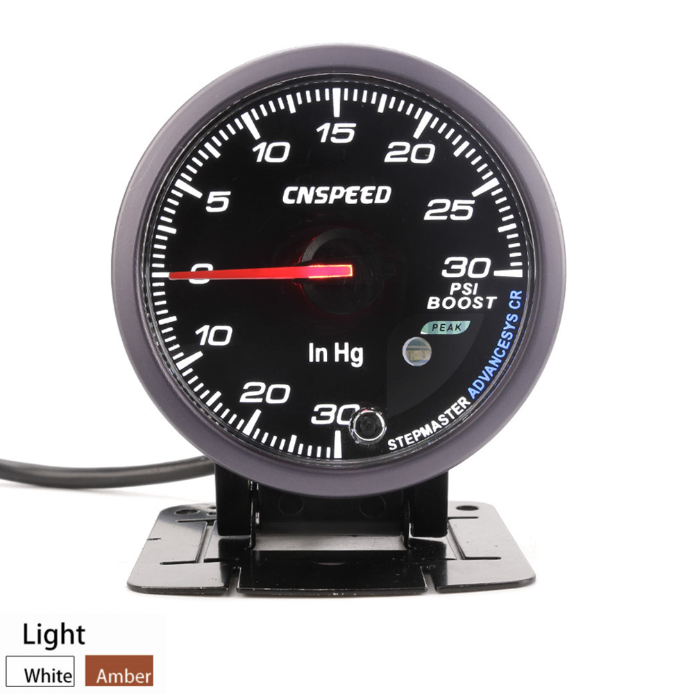 CNSPEED 60mm Turbo Boost Gauge 30PSI + Verstelbare Turbo Boost