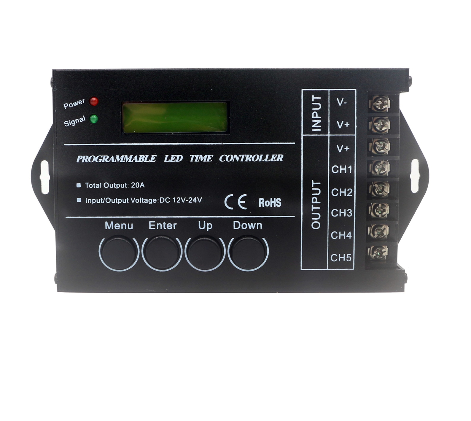WiFi Time Programmable RGB LED Controller TC421 TC420 Time LED Controller DC12V/24V 5 Channel Total Output 20A LED Strip Dimmer
