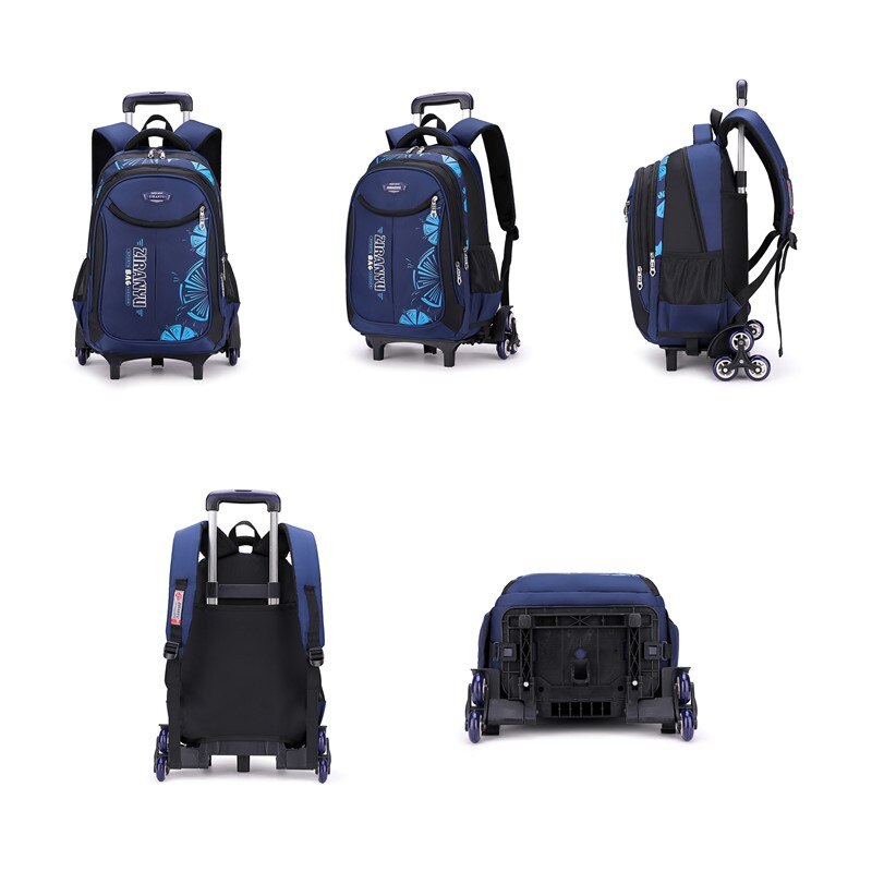 rollen Schule Rucksack Wagen-Rucksack Mit 6 Räder freundlicher Schule Taschen Für Teenager Jungen Mädchen Gepäck Tasche Kind Taschen