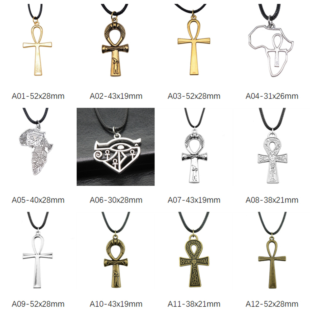 Collana con ciondolo a croce Ankh per gioielli moda donna regalo