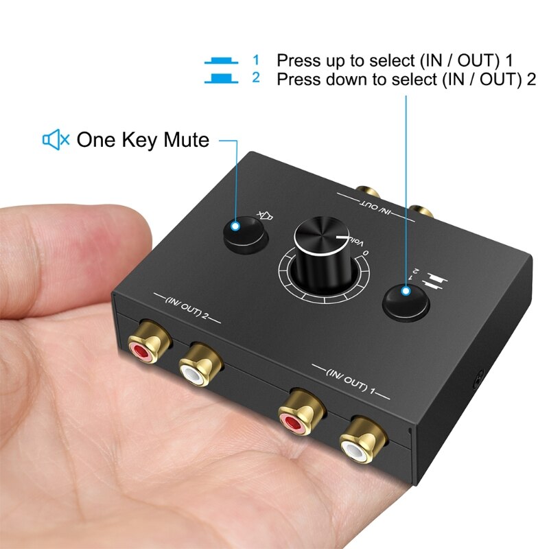 Switcher Box Bidirectional Switching Splitter for Phone Laptop Headphone