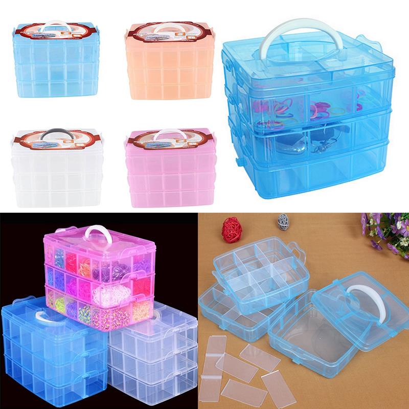 Make-up organizer lades plastic cosmetica opbergdoos sieradencontainer make-up koffer make-up kwasten houder organizers