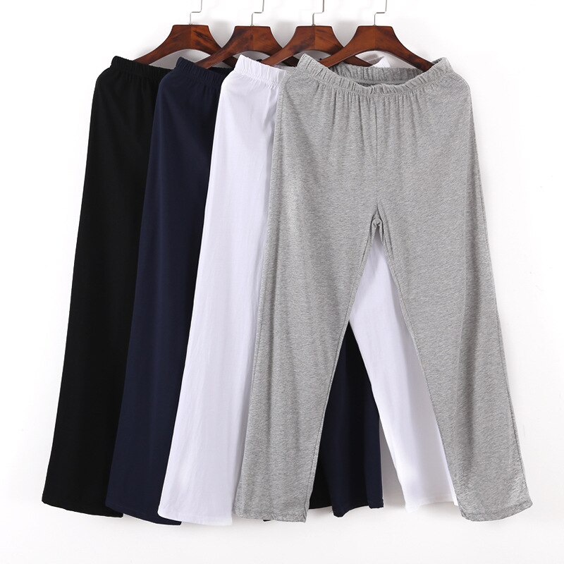 Cotton Solid Pajama Pants For Adluts Home Autumn Spring Trousers Leisure Loose Comfortable Pajamas Men Sleep Bottoms Homewear