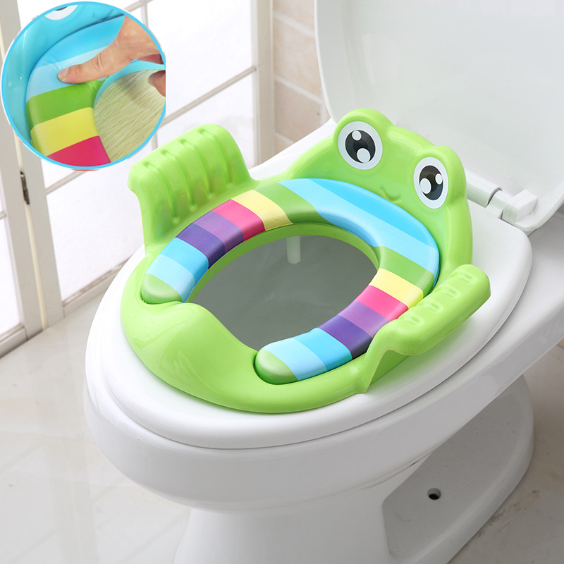 Kinderen Zachte Toiletzitting Baby Zindelijkheidstraining Seat Cartoon Dieren Baby Draagbare Pot Stoel Pad Kids Potje Zachte Kussen Jongen meisjes: GREEN